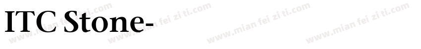 ITC Stone字体转换